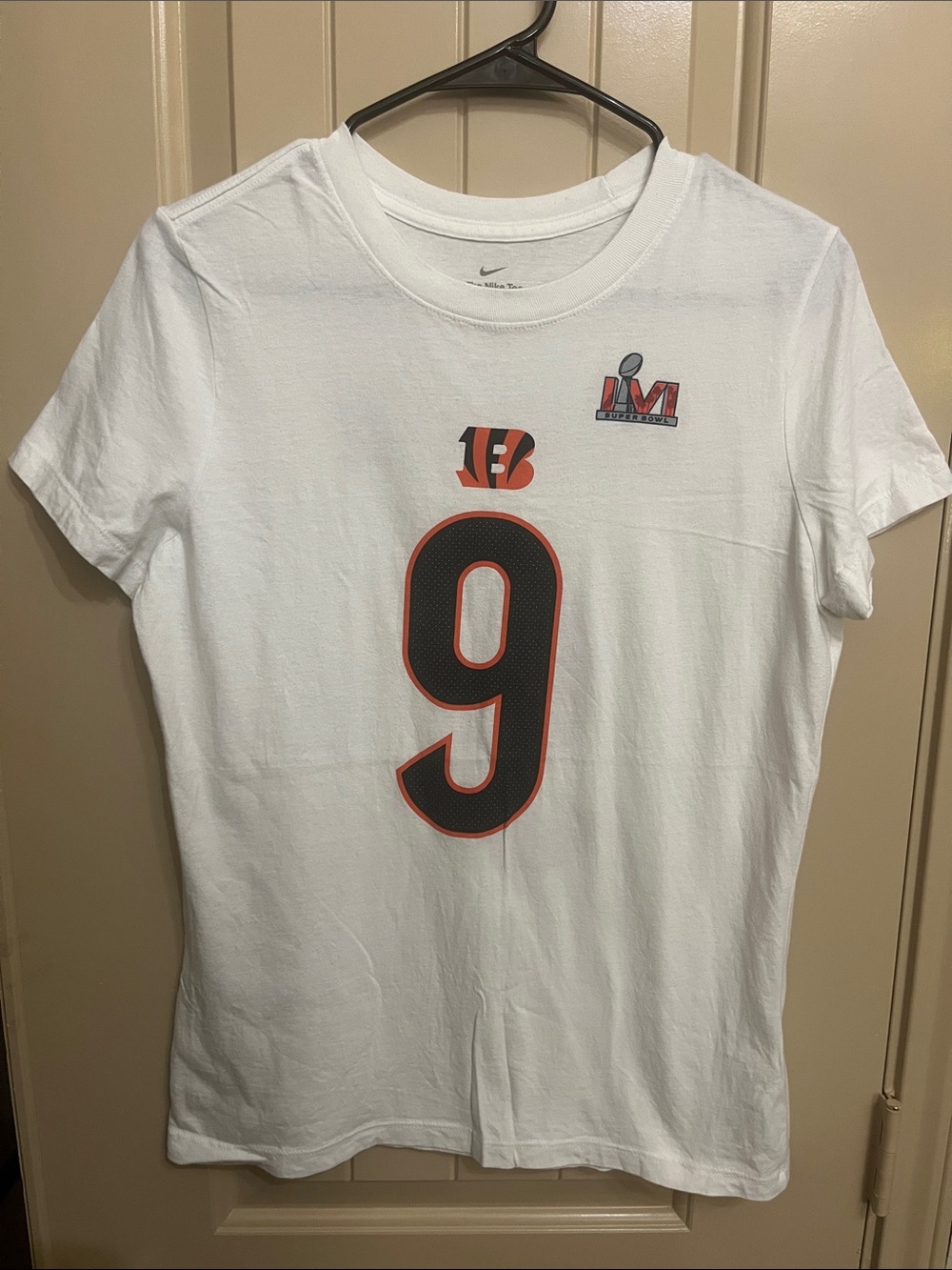 NFL Super Bowl LVl 56 Cincinnati Bengals Joe Burrow 9 Medium Shirt